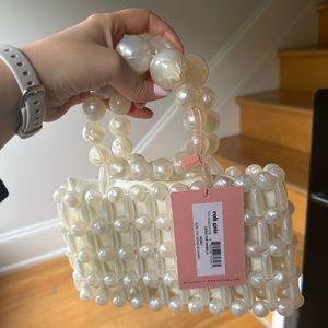 Cult Gaia Cora Pearl Bag in Ivory